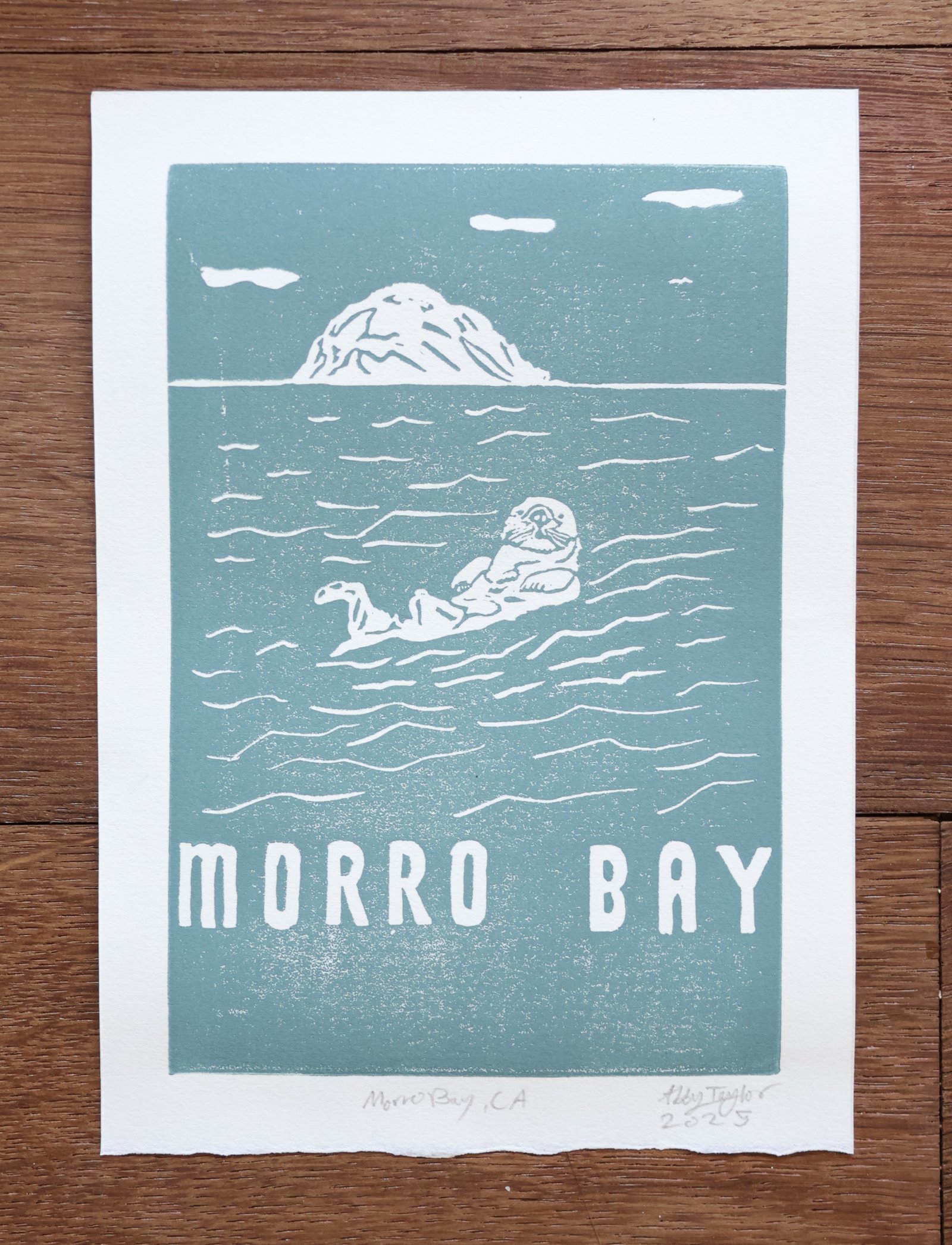 Morro Bay Otter Print 5" x 7"