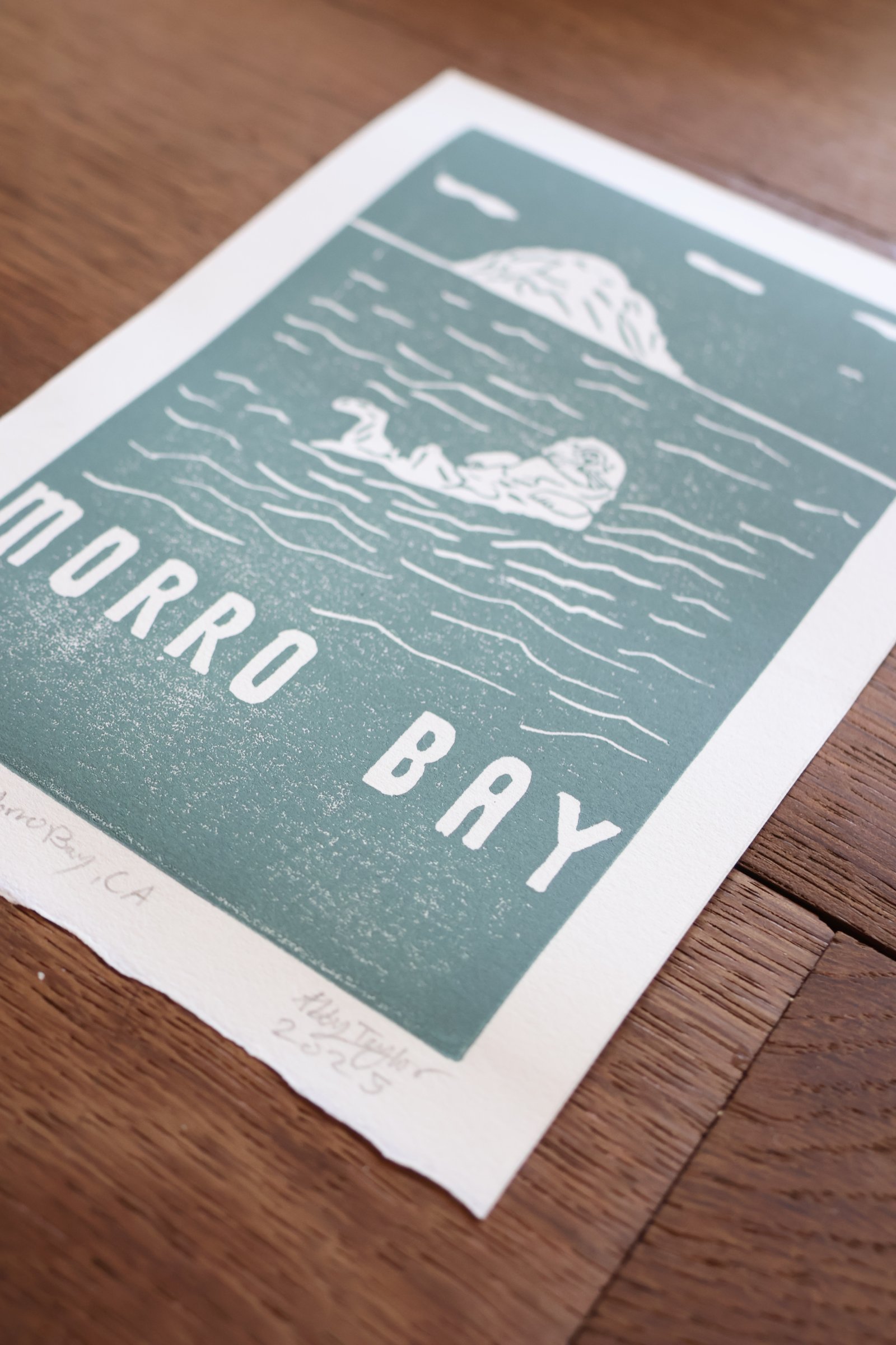 Morro Bay Otter Print 5" x 7" - Image 2