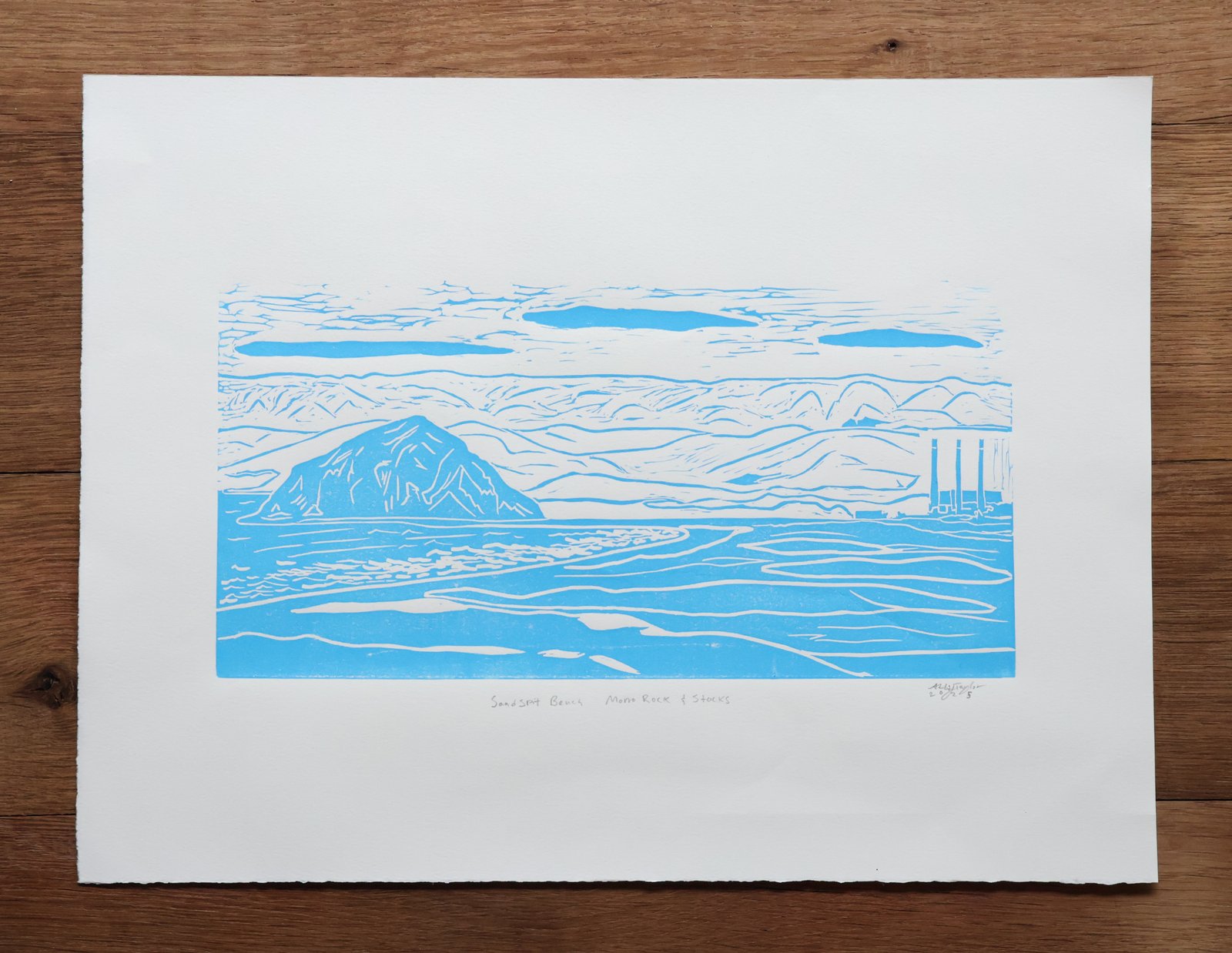 Sandspit Beach Morro Rock & Stacks Print 12" x 16"