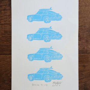 Surf Porsche 911 Print 5" x 7"