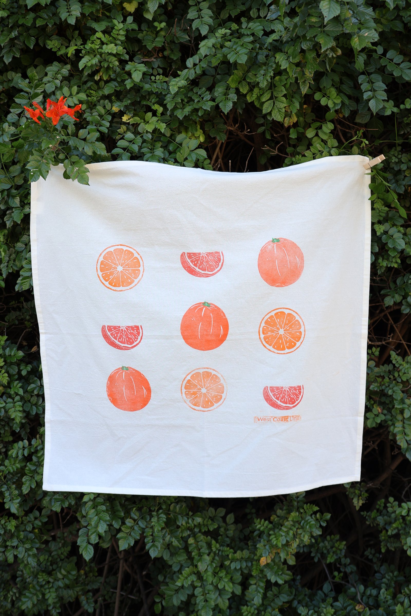 Orange Tea Towel
