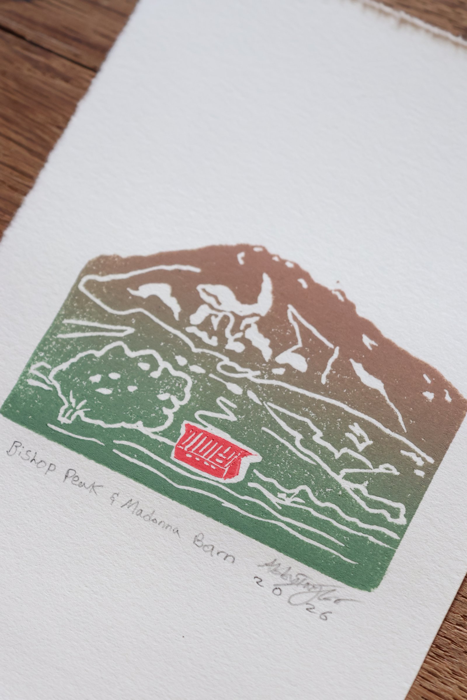 Bishop Peak and Madonna Barn Mini Print 4" x 6" - Image 2