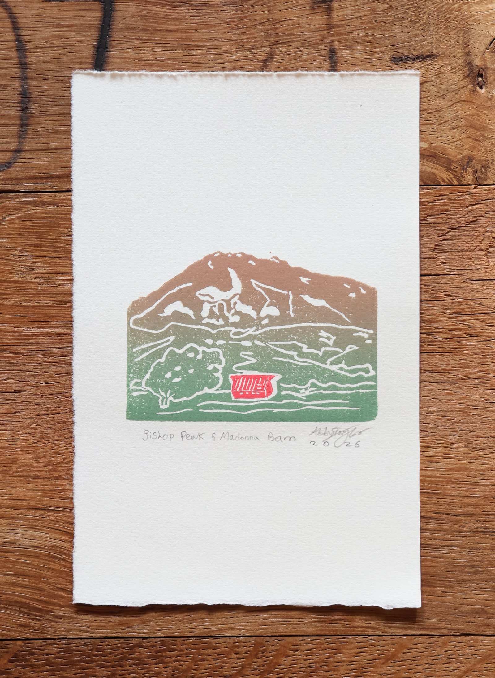 Bishop Peak and Madonna Barn Mini Print 4" x 6"