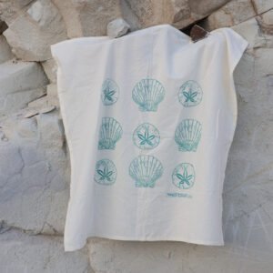 Sand Dollar and Shell Tea Towel