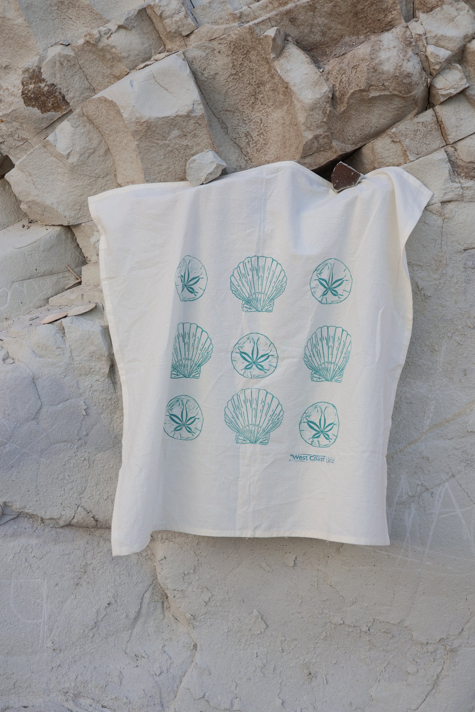 Sand Dollar and Shell Tea Towel